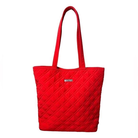 Vera Bradley Handbags - VERA BRADLEY Quilted Microfiber Tote, Fire Red